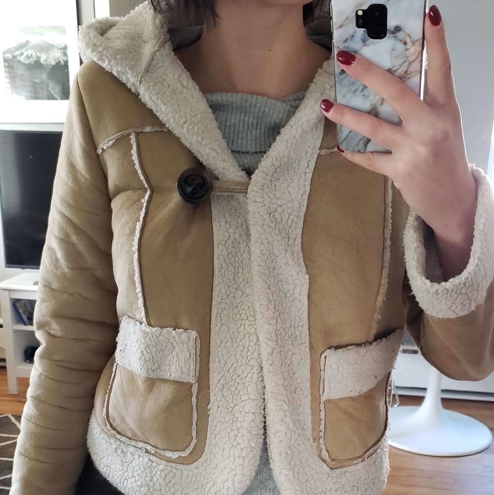Sherpa Shearling Lined Winter Coat